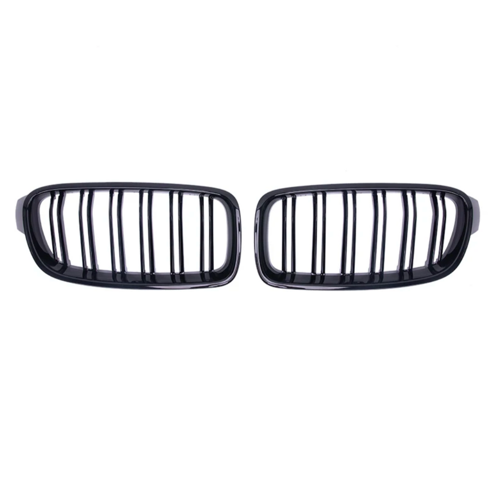 BMW 3 Series F30 F31 Black Front Grilles M-Look (2011 to 2019)