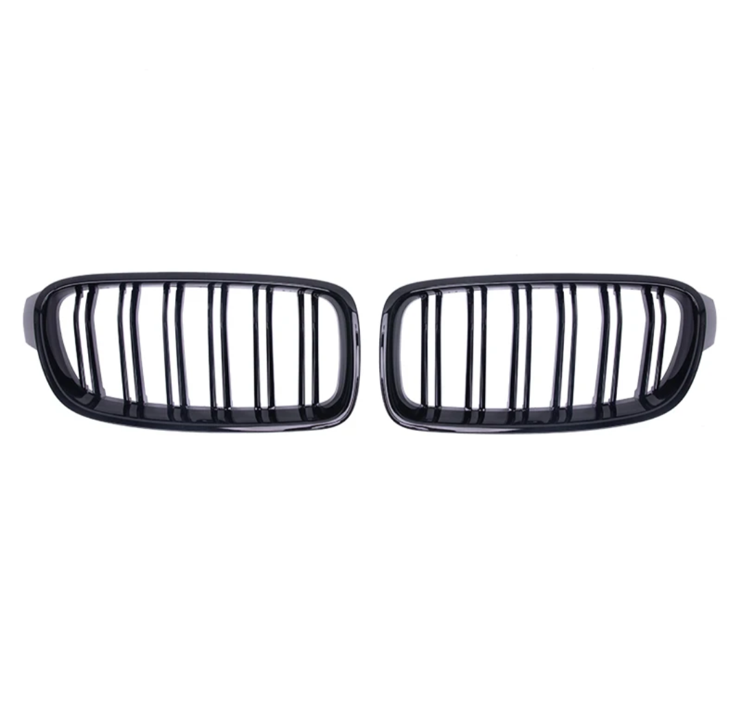 BMW 3 Series F30 F31 Black Front Grilles M-Look (2011 to 2019)
