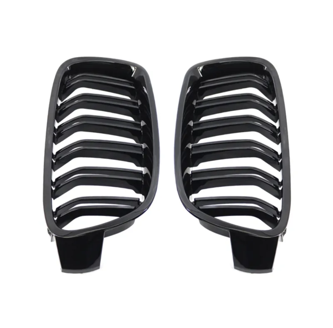BMW 3 Series F30 F31 Black Front Grilles M-Look (2011 to 2019)