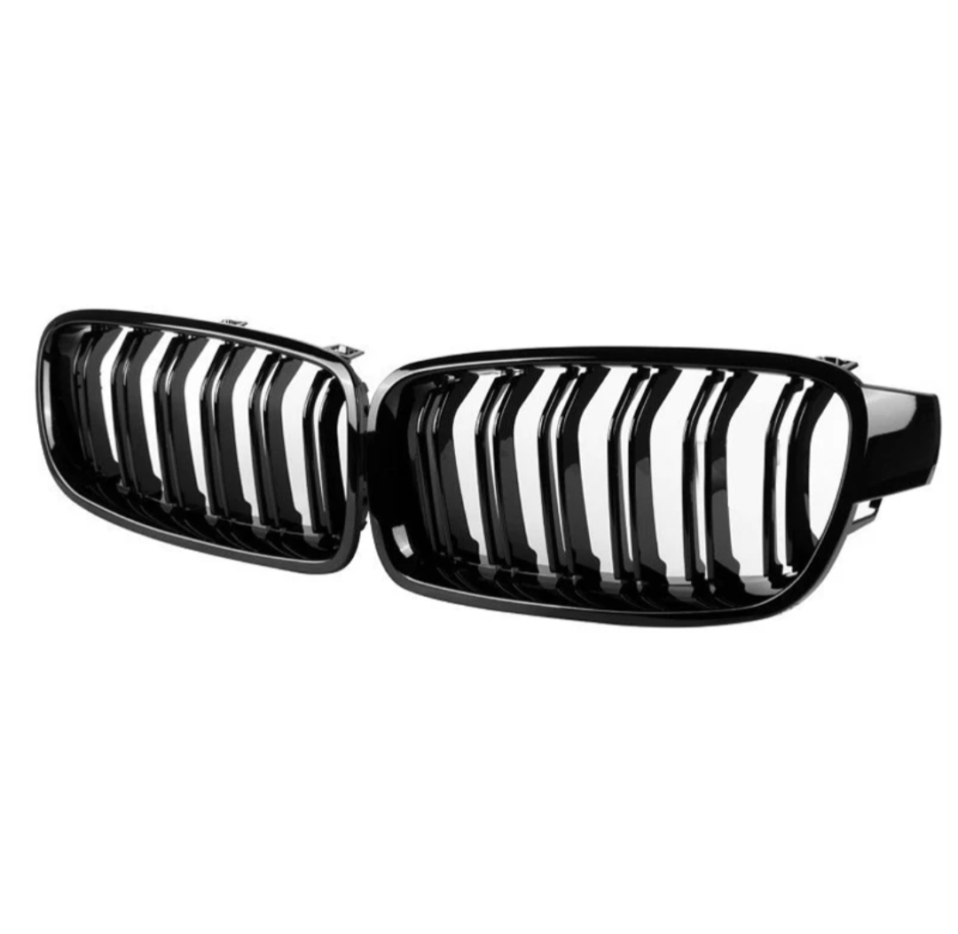 BMW 3 Series F30 F31 Black Front Grilles M-Look (2011 to 2019)