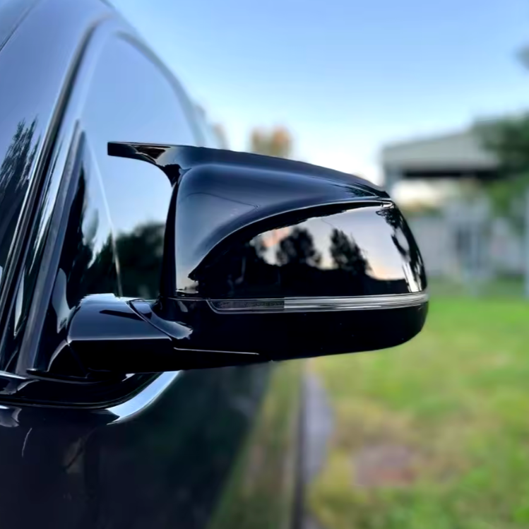 M-look Glossy Black Mirror Caps for BMW X4 G02 - 2018 to 2023