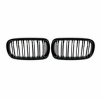 BMW X6 F16 Dual-Slat Gloss Black Front Kidney Grilles (2014 to 2018)