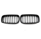 BMW X6 F16 Dual-Slat Gloss Black Front Kidney Grilles (2014 to 2018)
