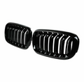 BMW X6 F16 Dual-Slat Gloss Black Front Kidney Grilles (2014 to 2018)