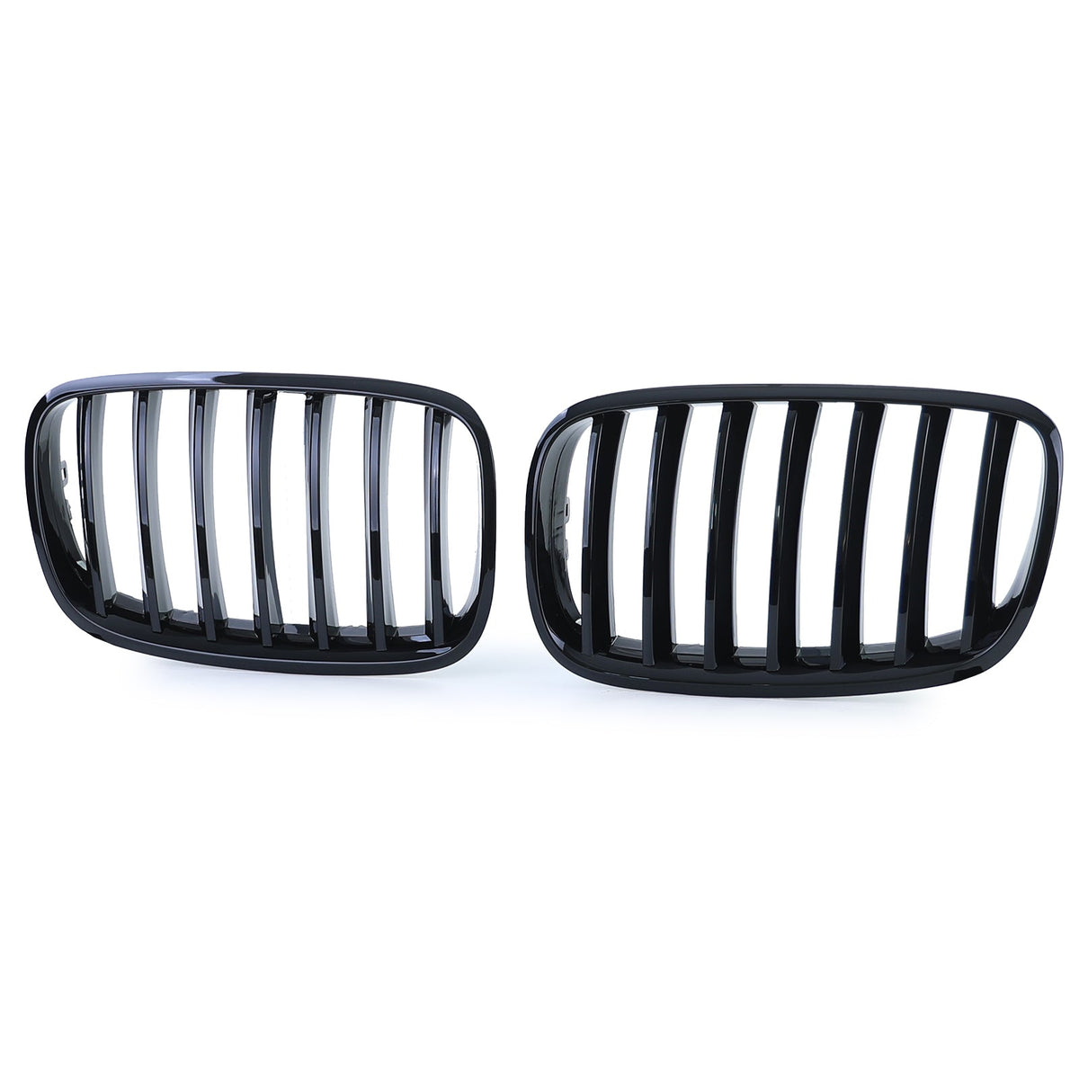 Gloss Black Front Grilles M-look for BMW X5 E70 (2006 to 2014)