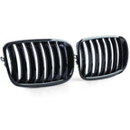 Gloss Black Front Grilles M-look for BMW X5 E70 (2006 to 2014)