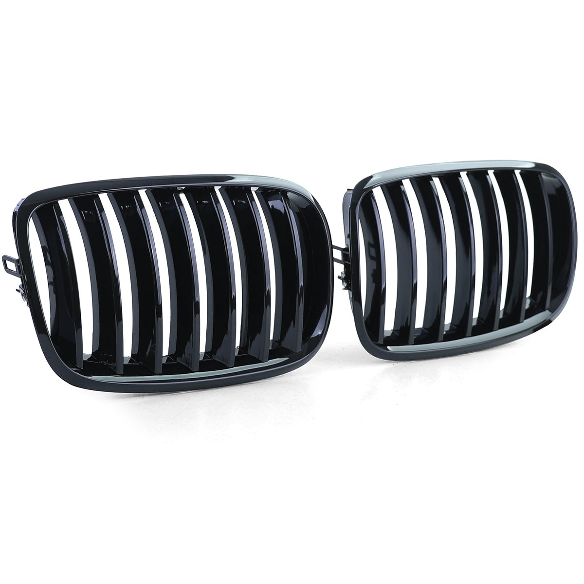 Gloss Black Front Grilles M-look for BMW X5 E70 (2006 to 2014)