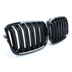 Gloss Black Front Grilles M-look for BMW X5 E70 (2006 to 2014)
