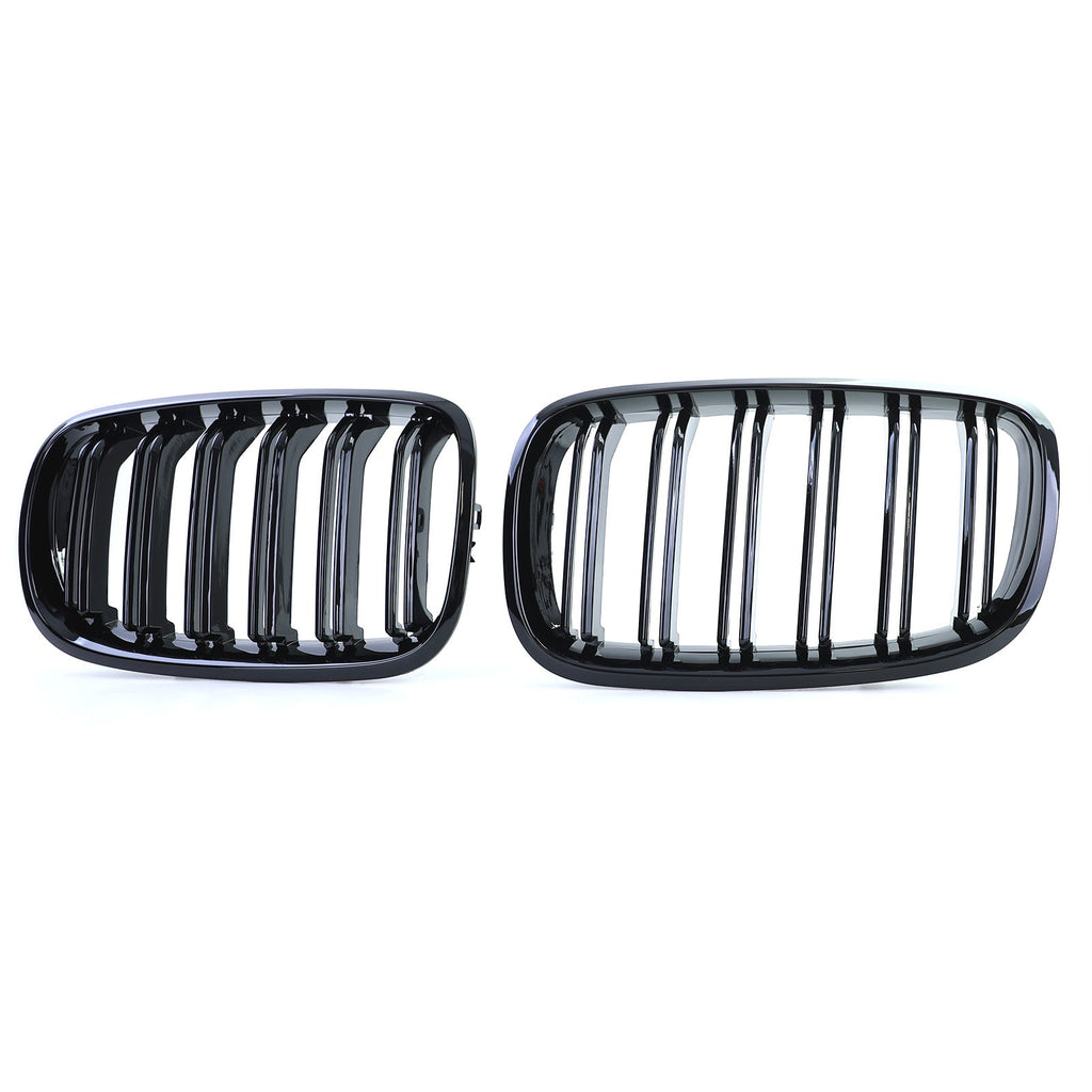 Gloss Black Front Grilles M-look for BMW X5 E70 (2006 to 2014)