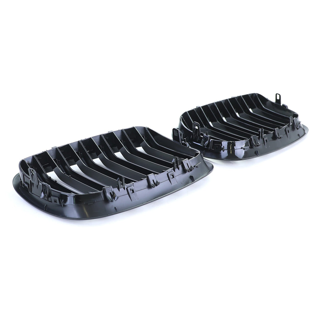 Gloss Black Front Grill Set M-look for BMW X6 E71 (2006 to 2014)