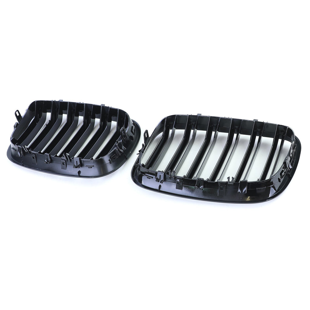 Gloss Black Front Grilles M-look for BMW X5 E70 (2006 to 2014)