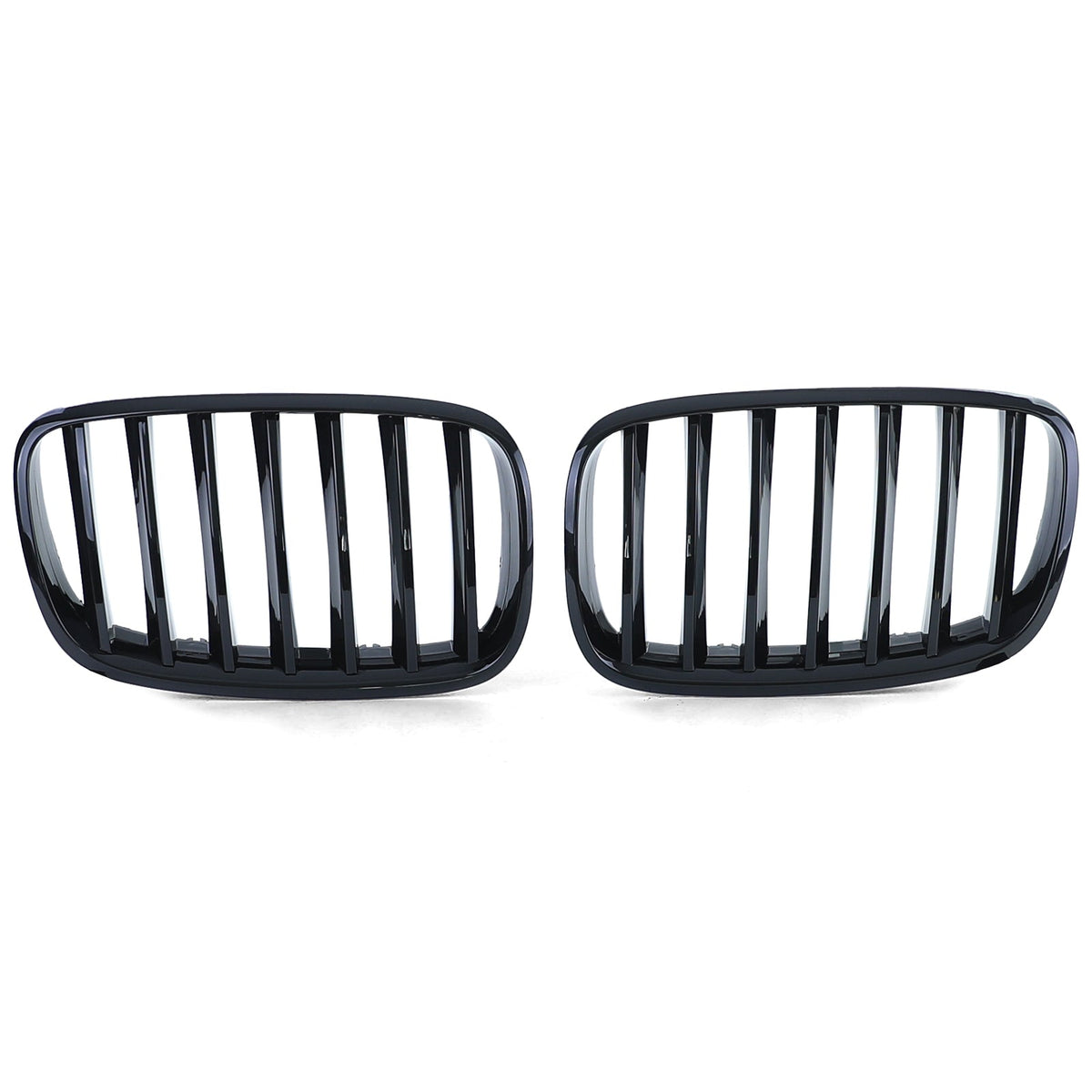 Gloss Black Front Grill Set M-look for BMW X6 E71 (2006 to 2014)