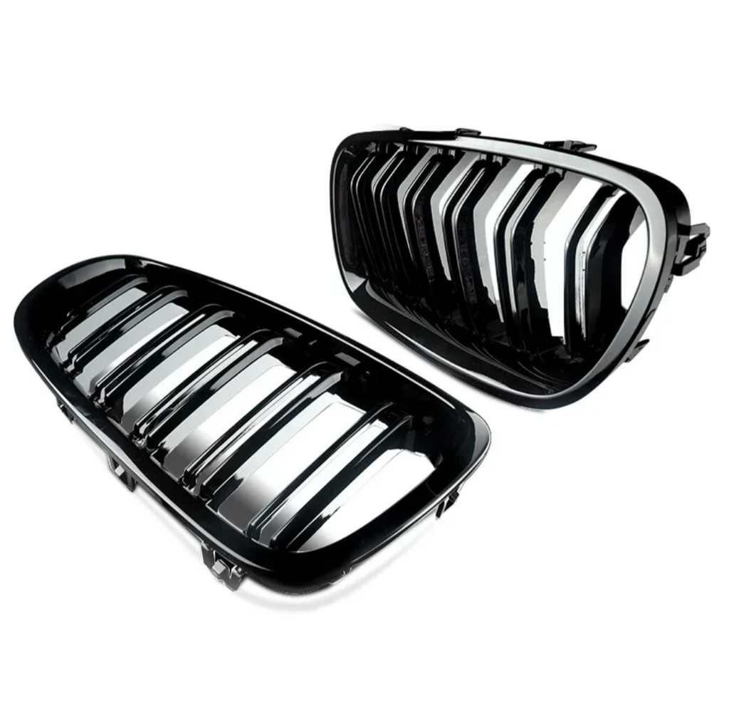 Glossy Black Front Grilles for BMW 5 Series F10 F11 M5-Look (2010 to 2017)