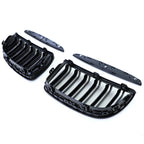 Black Front Kidney Grilles M3-look for BMW 3 Series E90 E91 (2006 to 2012)