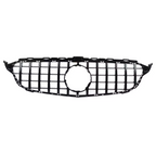 Black Front Panamericana AMG GTR grille for Mercedes C-Class W205 (2014 to 2018)