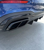 Black Performance Exhaust Tips for Mercedes-Benz C-Class W206 - 2021 to 2024