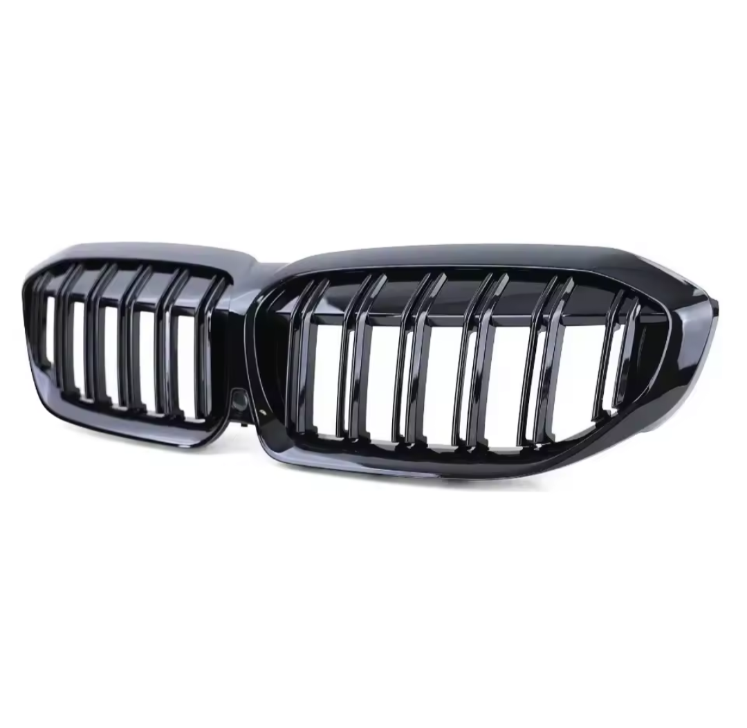 Black front kidney grilles M3 Competition-look for BMW 3 Series G20 (2019 to 2026)