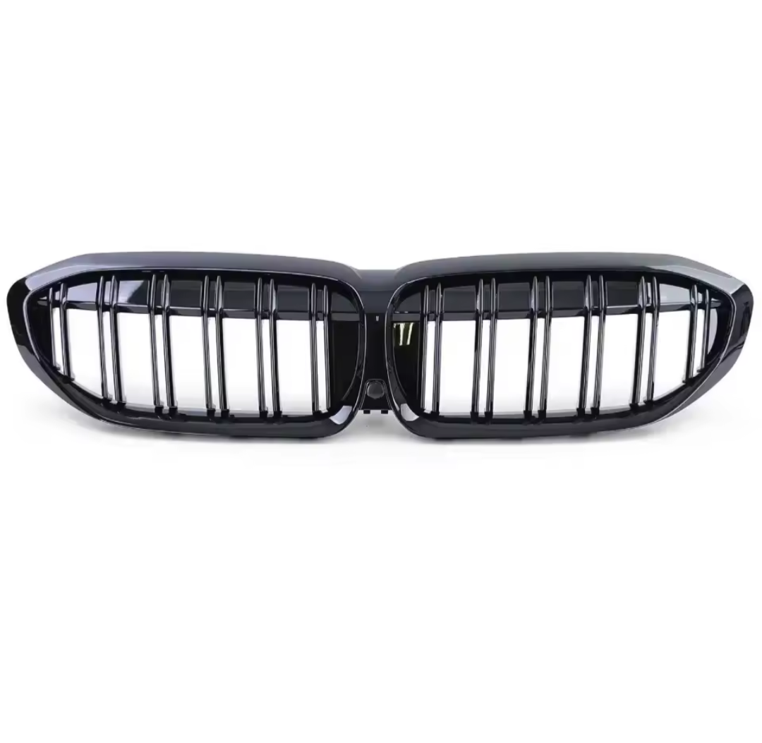 Black front kidney grilles M3 Competition-look for BMW 3 Series G20 (2019 to 2026)