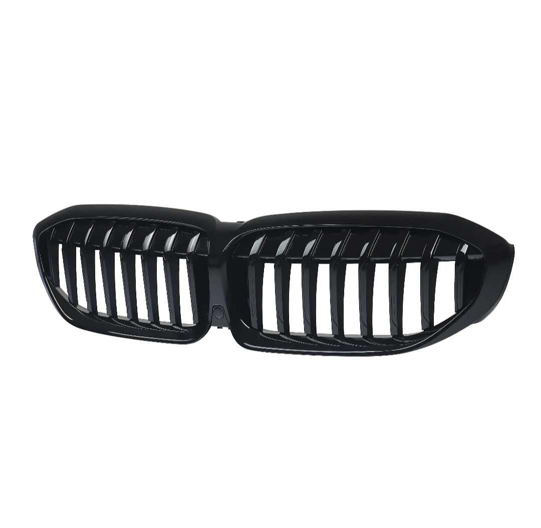 Black front kidney grilles M3 Competition-look for BMW 3 Series G20 (2019 to 2026)