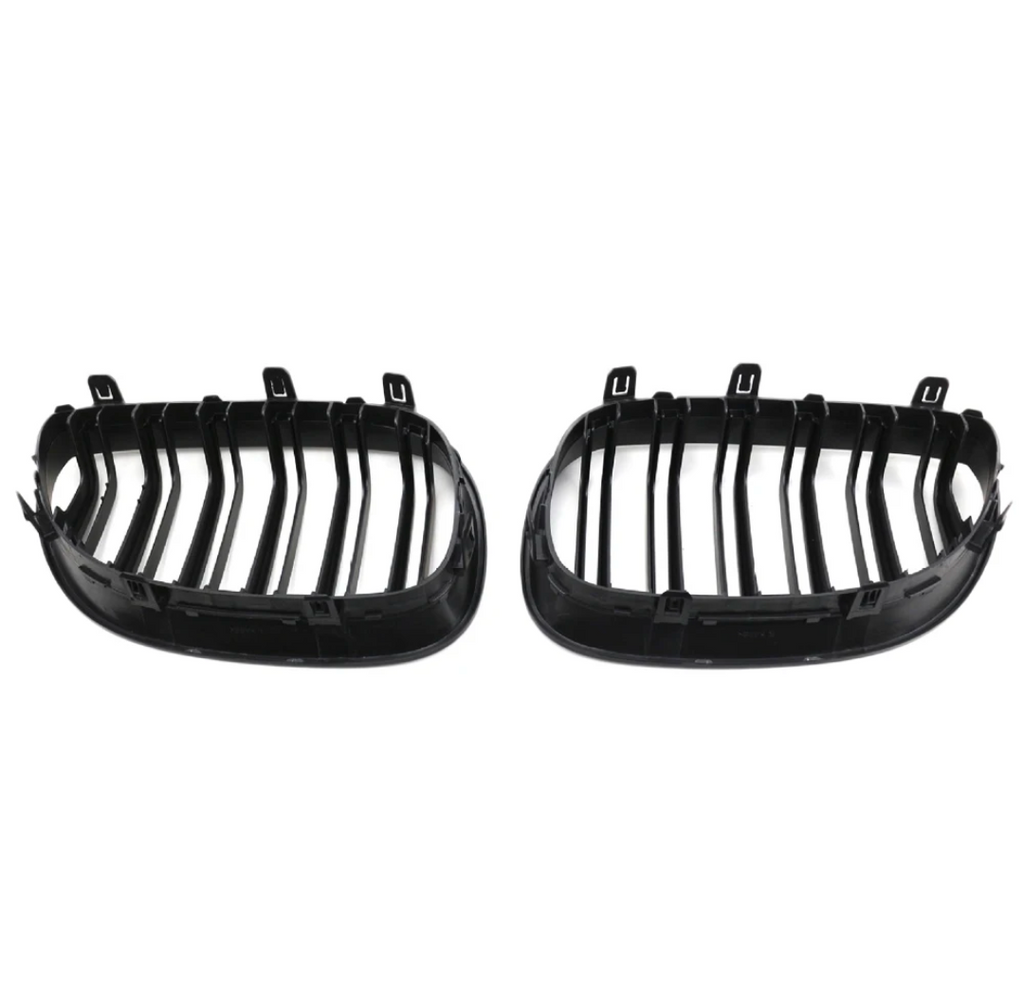 Black front kidney grilles M5 Competition-look for BMW 5 Series E60 (2003 to 2010)