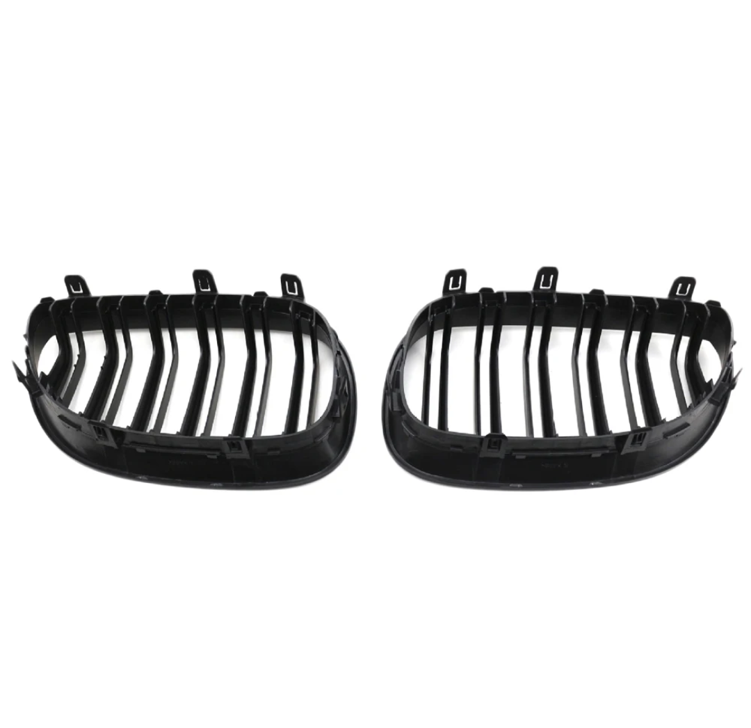 Black front kidney grilles M5 Competition-look for BMW 5 Series E60 (2003 to 2010)