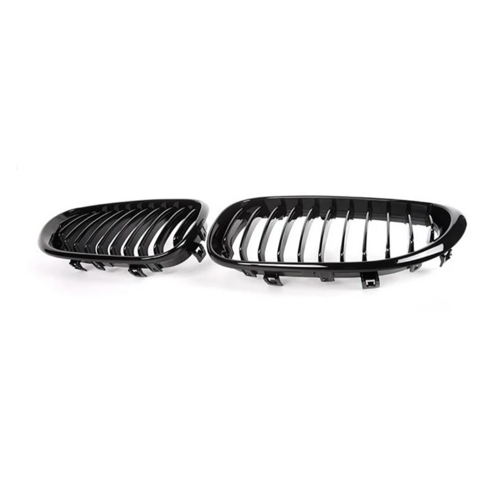 Black front kidney grilles M5 Competition-look for BMW 5 Series E60 (2003 to 2010)