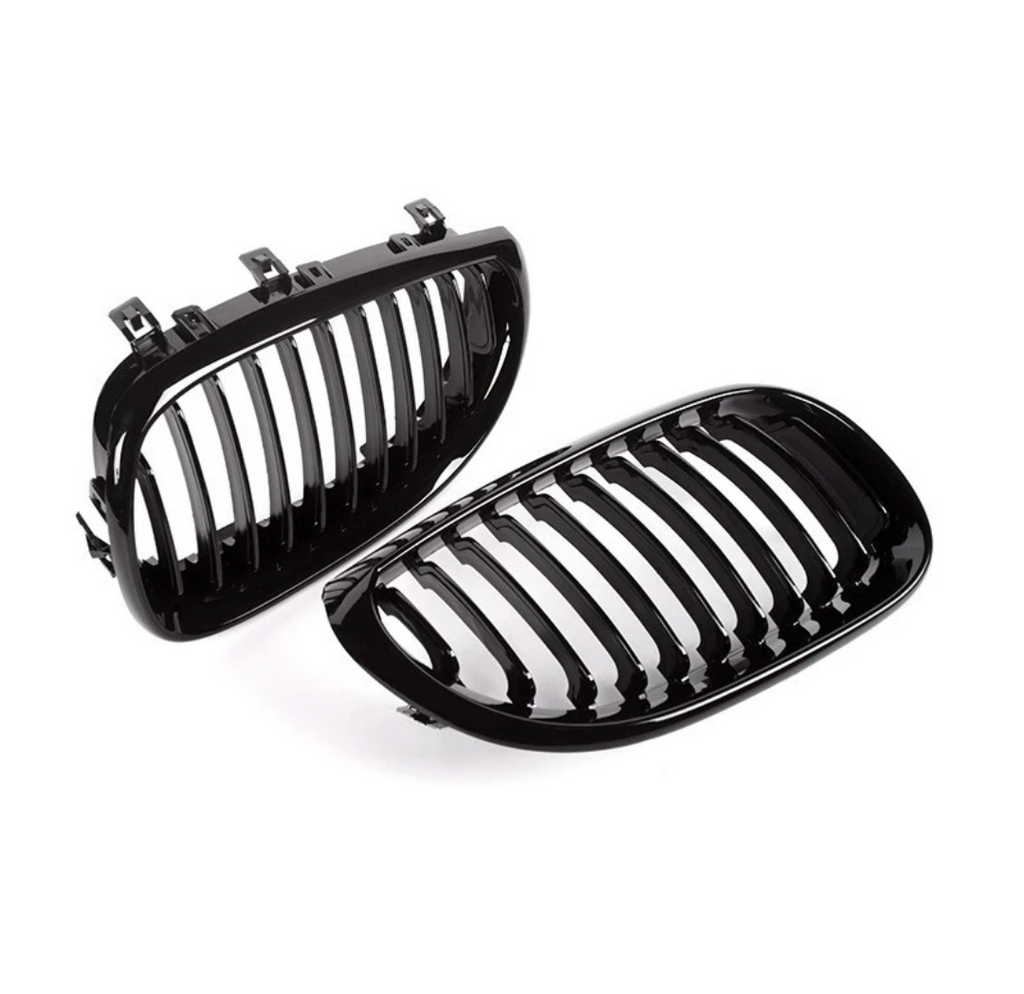 Black front kidney grilles M5 Competition-look for BMW 5 Series E60 (2003 to 2010)