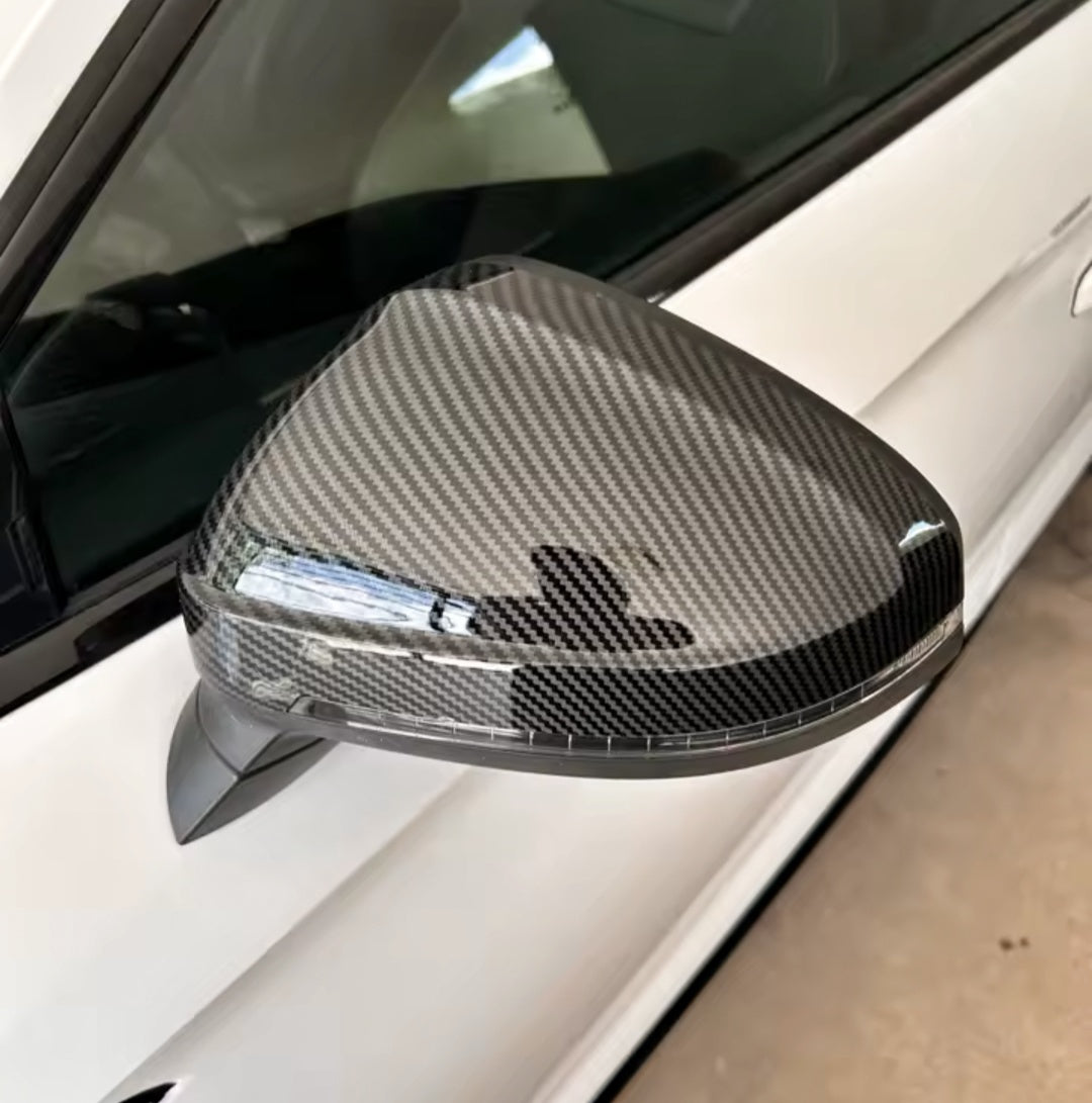 Carbon look mirror caps for Audi A5 B9 (2017 to 2024)