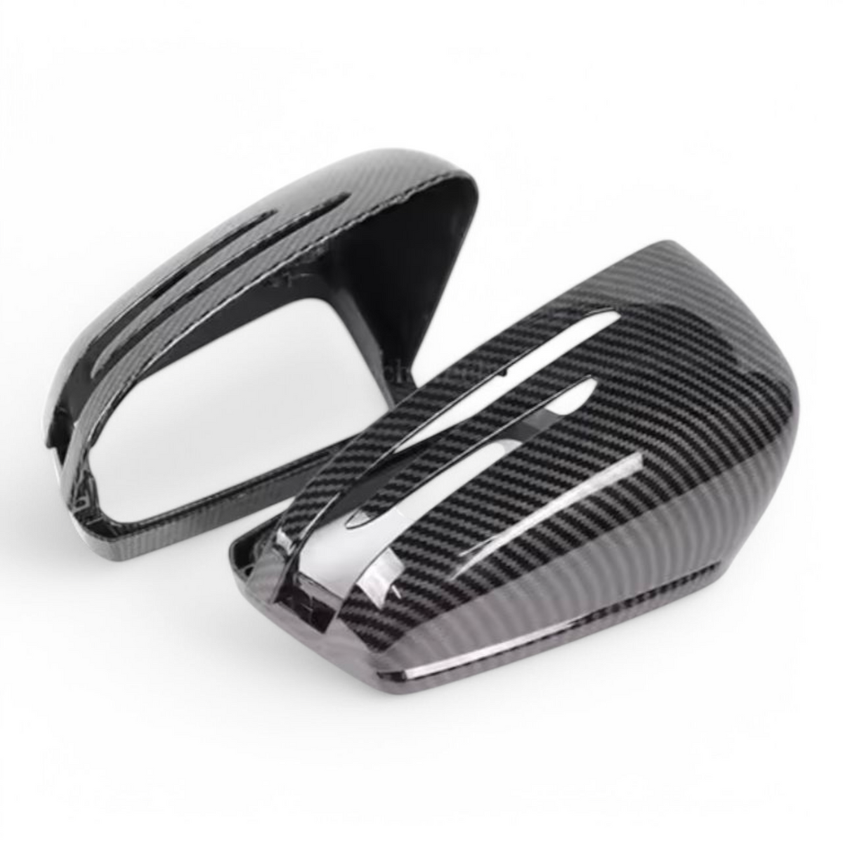 Carbon look mirror caps for Mercedes C-Class W204 (2007 to 2014)