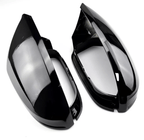 Glossy black mirror caps for Audi A6 S6 C7 (2011 to 2018)
