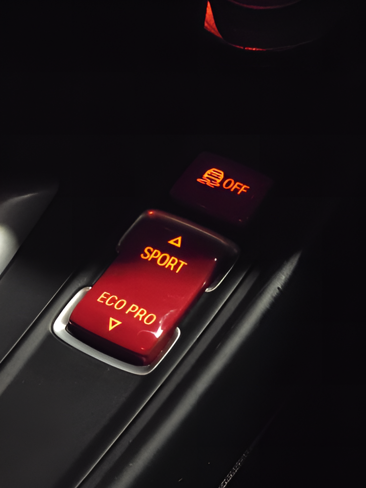 Driving Mode and Parking Sensors Performance Red Blue Black Buttons for BMW 3 Series F30/M3 F80 - 2011 to 2019