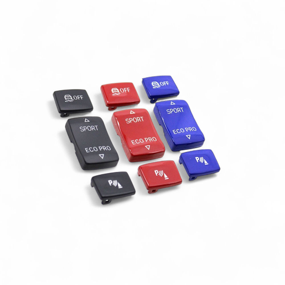 Driving Mode and Parking Sensors Performance Red Blue Black Buttons for BMW 3 Series F30/M3 F80 - 2011 to 2019