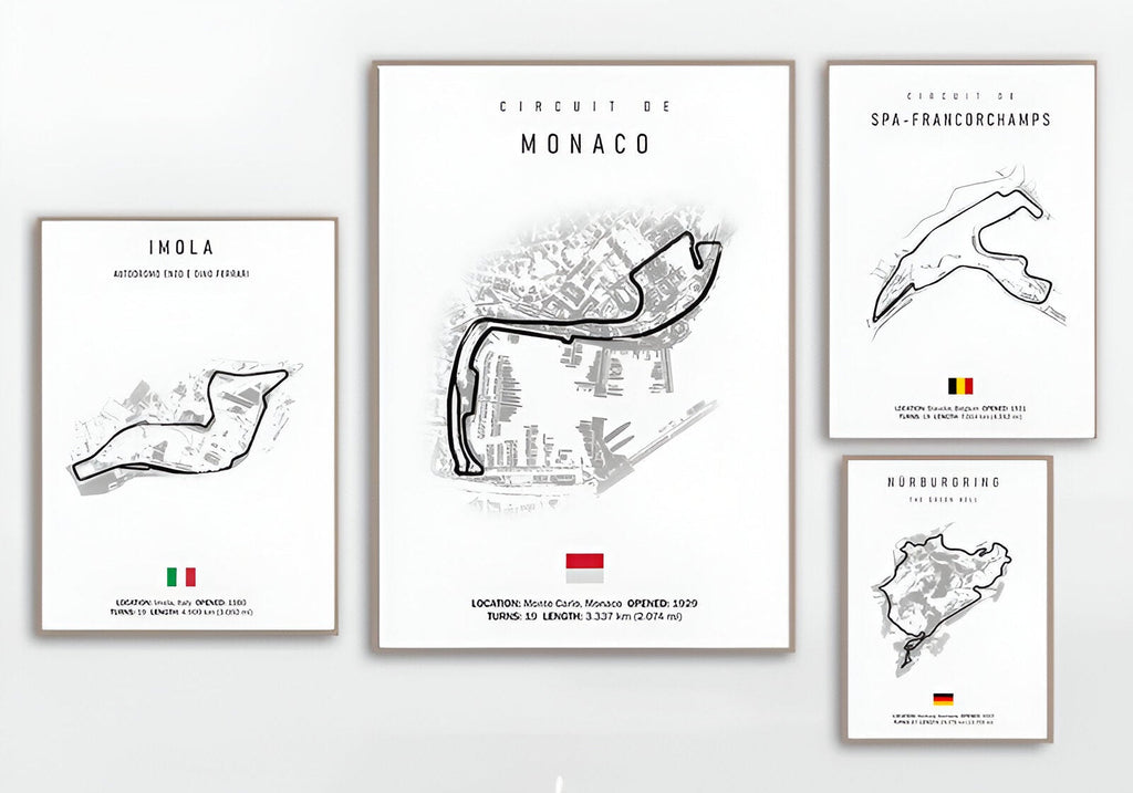 F1 car poster track of Interlagos, Brazil | Wall art for your interior decoration