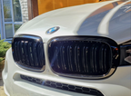 Glossy Black Double-slat Front Grilles M-look for BMW X5 F15 (2014 to 2018)