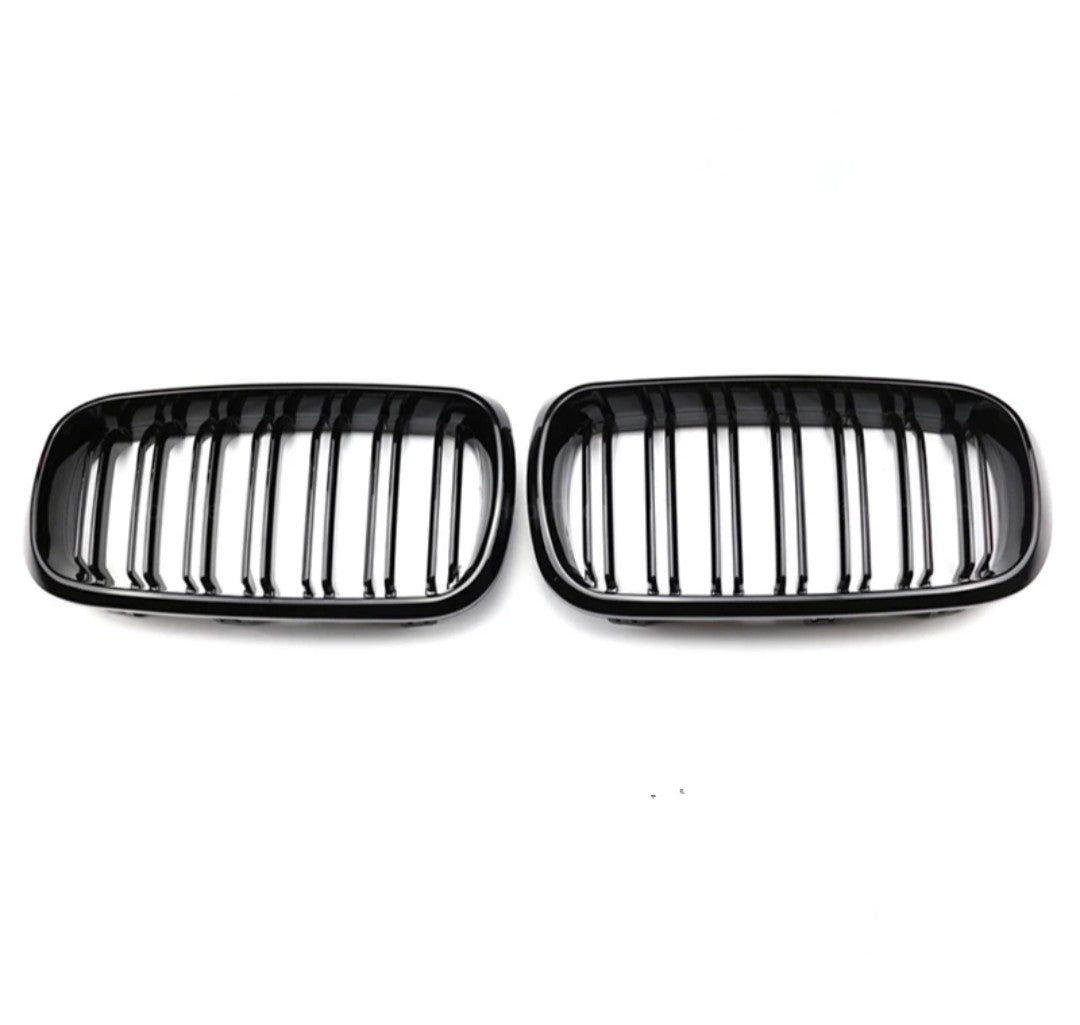 Glossy Black Double-slat Front Grilles M-look for BMW X5 F15 (2014 to 2018)