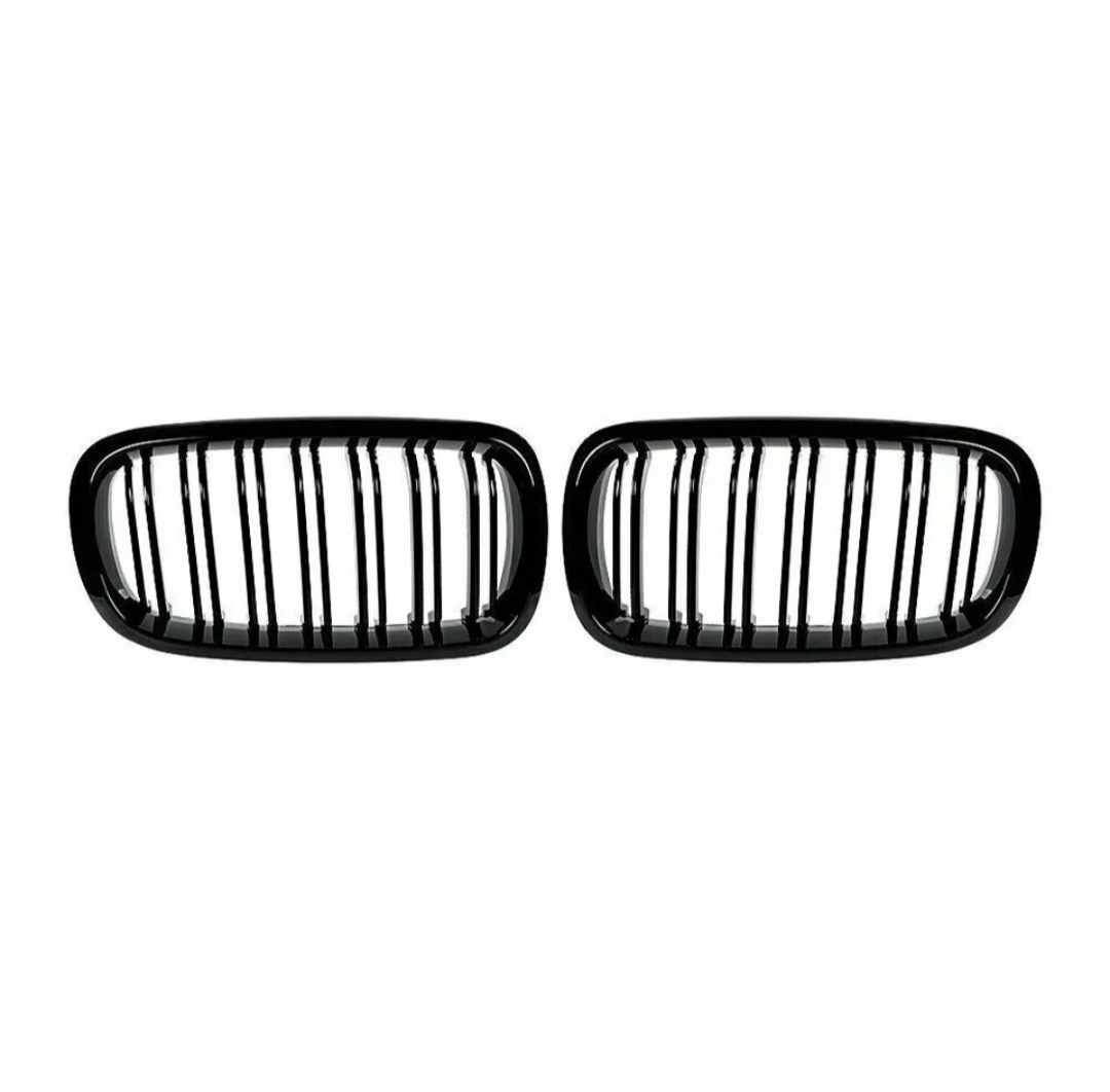Glossy Black Double-slat Front Grilles M-look for BMW X5 F15 (2014 to 2018)