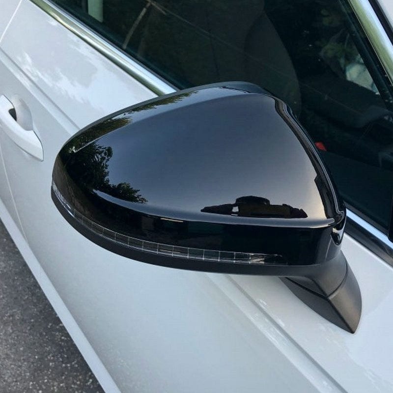 Glossy Black Mirror Caps for Audi A4 - S4 - RS4 B9 (2016 to 2023)
