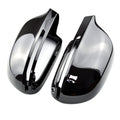 Glossy black mirror caps for Audi A6 C6 (2008 to 2010)