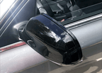 Glossy black mirror caps for Audi A6 C6 (2008 to 2010)