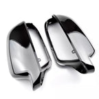 Glossy black mirror caps for Audi A6 C6 (2008 to 2010)