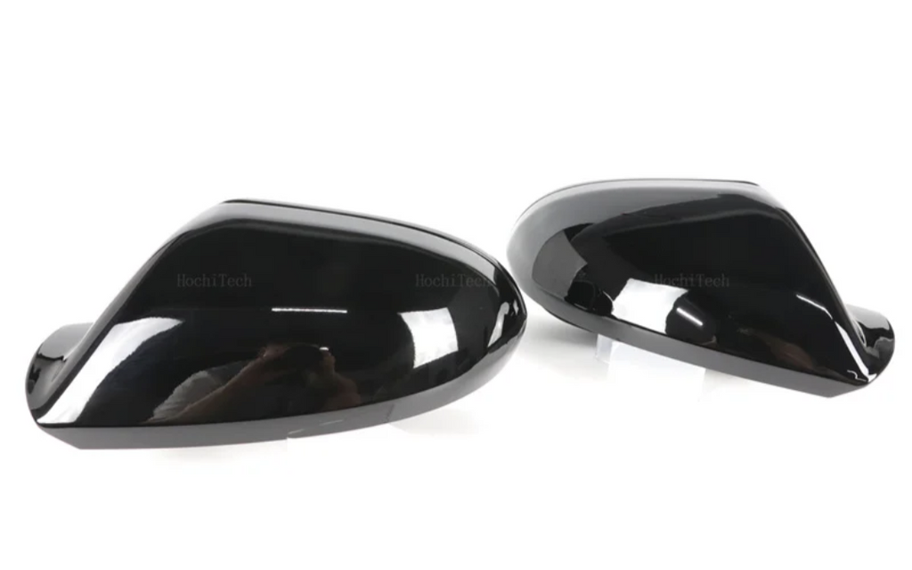 Glossy black mirror caps for Audi A6 S6 C7 (2011 to 2018)
