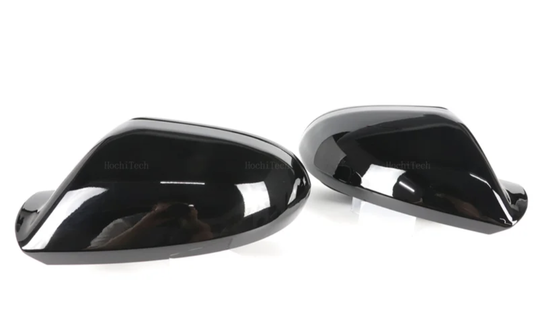 Glossy black mirror caps for Audi A6 S6 C7 (2011 to 2018)