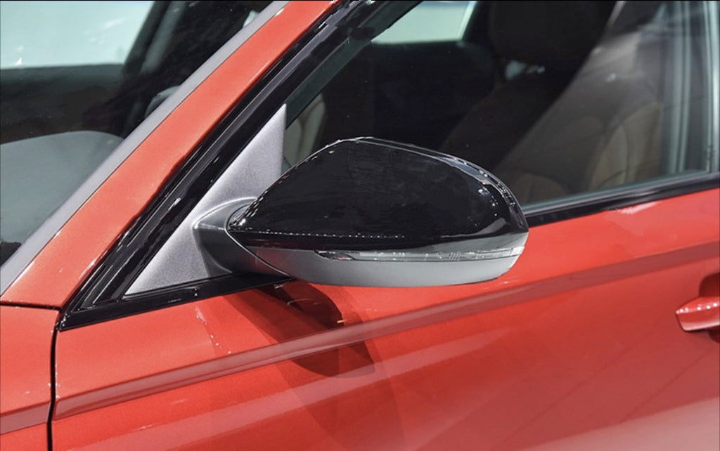 Glossy black mirror caps for Audi A6 S6 C7 (2011 to 2018)