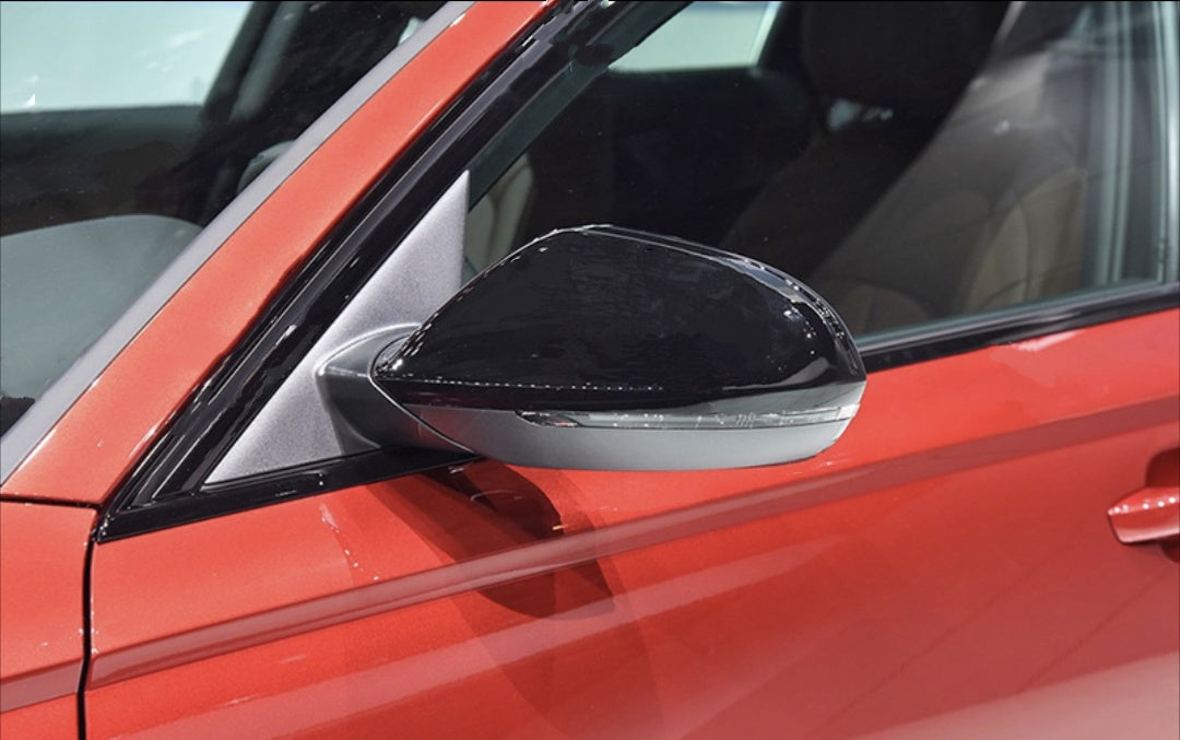 Glossy black mirror caps for Audi A6 S6 C7 (2011 to 2018)