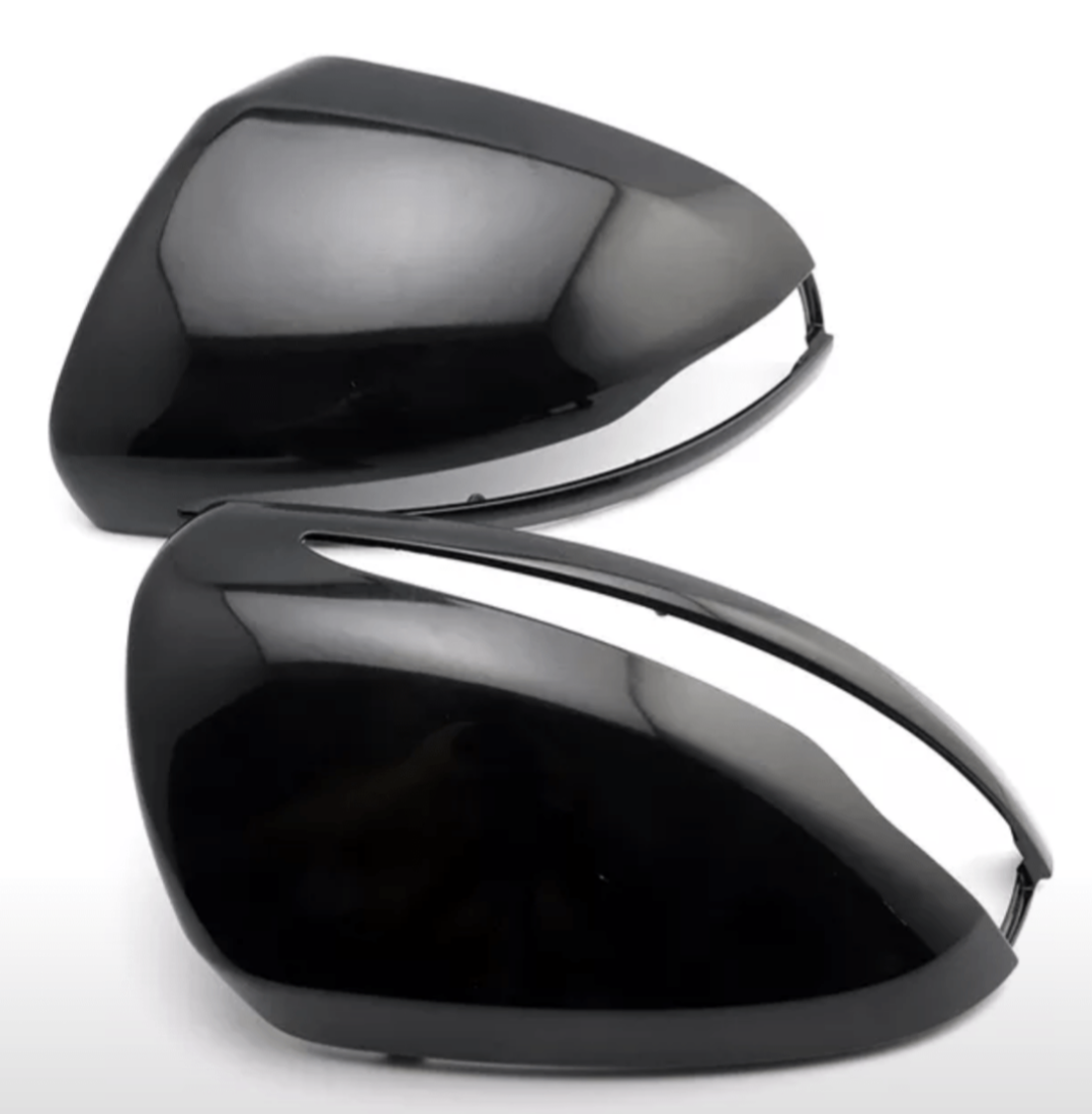 Glossy black side mirror caps for Mercedes CLA C118 (2018 to 2025)