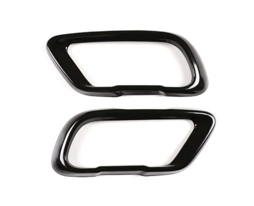 Glossy black sport exhaust tailpipes for BMW X7 G07 - 2019 to 2026