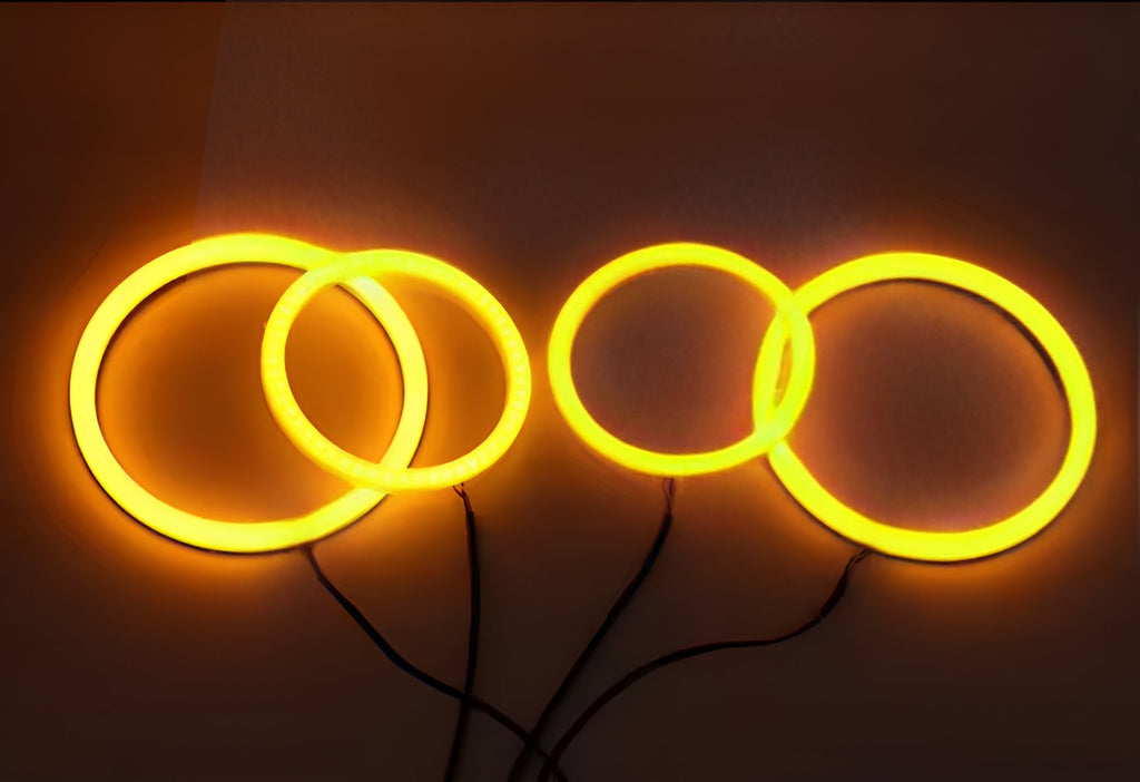 LED Angel Eyes Headlights Kit for BMW 3 Series E46 - '98 to '06