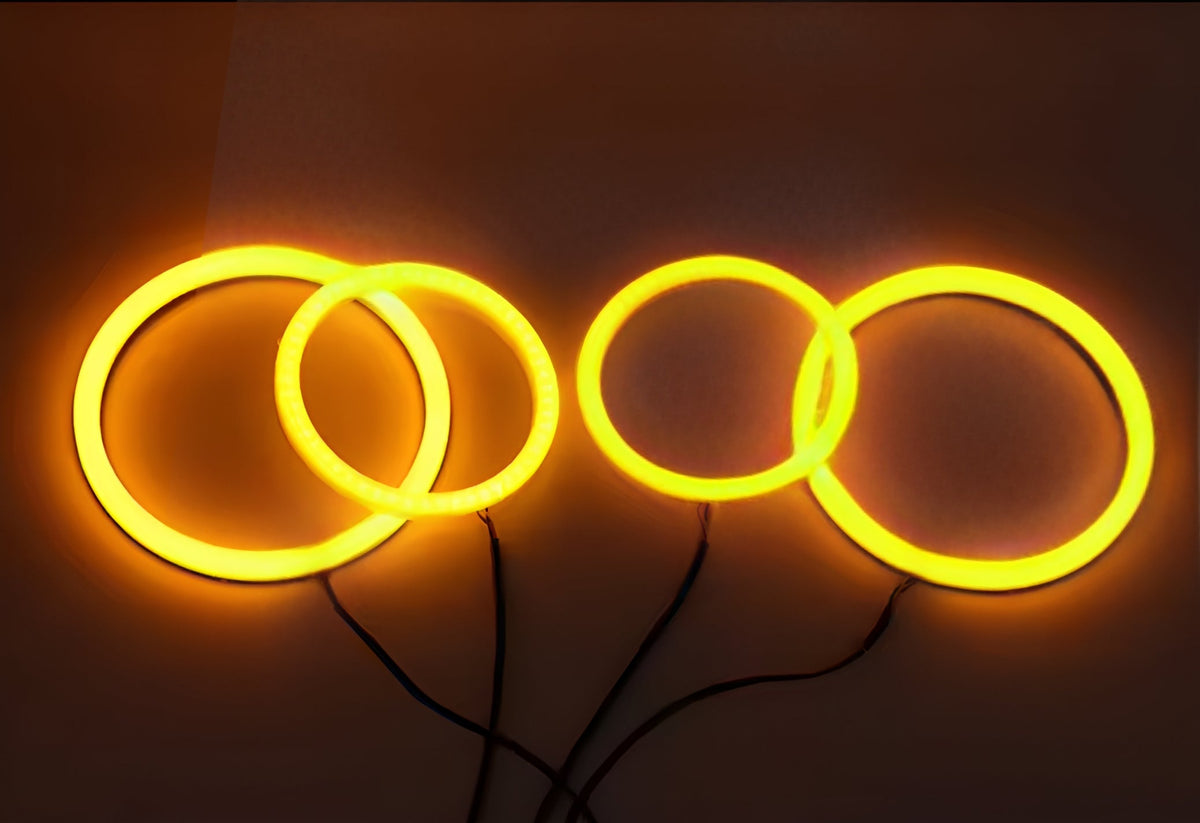 LED Angel Eyes Headlights Kit for BMW 3 Series E46 - '98 to '06