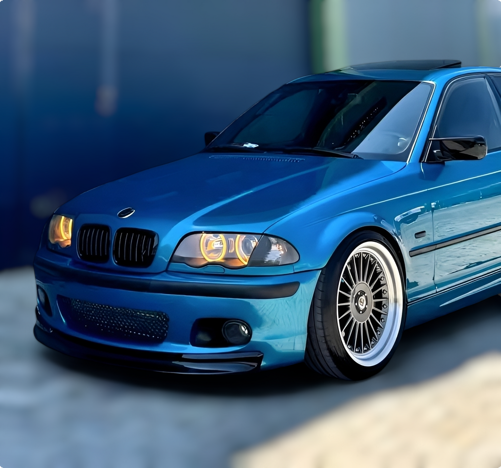 LED Angel Eyes Headlights Kit for BMW 3 Series E46 - '98 to '06