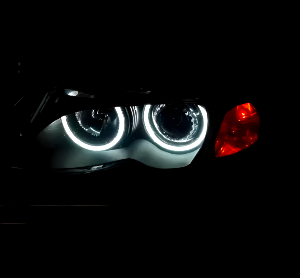 LED Angel Eyes Headlights Kit for BMW 3 Series E46 - '98 to '06